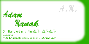 adam manak business card